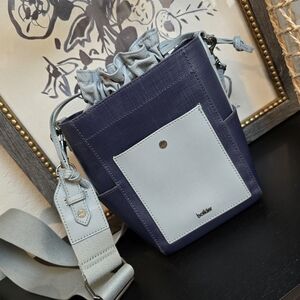 Botkier Women's Leather Colorblock Park Slope Mini Crossbody Bag Blue